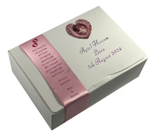 Load image into Gallery viewer, AB2P - Marble Design Mithai Boxes Personalized Suitable for 1/2kg of sweets for Baby Birth with Photo