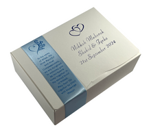 Load image into Gallery viewer, AB5 - Mithai Boxes Personalized Suitable for 1/2kg of sweets Wedding design