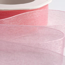 Load image into Gallery viewer, Woven edge Organza Ribbon 25 metre rolls