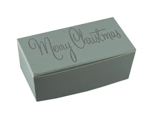 Load image into Gallery viewer, Merry Christmas Top opening tapered Truffle boxes for 2 chocolate truffles (Packs of 10)
