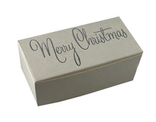 Load image into Gallery viewer, Merry Christmas Top opening tapered Truffle boxes for 2 chocolate truffles (Packs of 10)