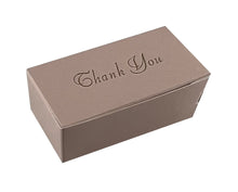 Load image into Gallery viewer, "Thank You" Top opening tapered Truffle boxes for 2 chocolate truffles (Packs of 10)
