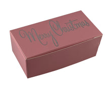 Load image into Gallery viewer, Merry Christmas Top opening tapered Truffle boxes for 2 chocolate truffles (Packs of 10)