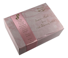 Load image into Gallery viewer, AB2 - Marble Design Mithai Boxes Personalized Suitable for 1/2kg of sweets for Baby Birth