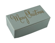 Load image into Gallery viewer, Merry Christmas Top opening tapered Truffle boxes for 2 chocolate truffles (Packs of 10)