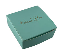 Load image into Gallery viewer, "Thank You" Top opening tapered Truffle boxes for 4 chocolate truffles (Packs of 10)