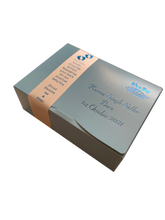 Load image into Gallery viewer, AB1 - Mithai Boxes Personalized Suitable for 1/2kg of sweets Baby Birth design