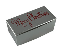 Load image into Gallery viewer, Merry Christmas Top opening tapered Truffle boxes for 2 chocolate truffles (Packs of 10)