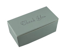 Load image into Gallery viewer, "Thank You" Top opening tapered Truffle boxes for 2 chocolate truffles (Packs of 10)