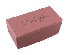 Load image into Gallery viewer, "Thank You" Top opening tapered Truffle boxes for 2 chocolate truffles (Packs of 10)