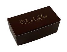 Load image into Gallery viewer, "Thank You" Top opening tapered Truffle boxes for 2 chocolate truffles (Packs of 10)