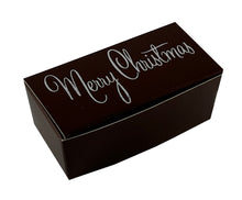 Load image into Gallery viewer, Merry Christmas Top opening tapered Truffle boxes for 2 chocolate truffles (Packs of 10)