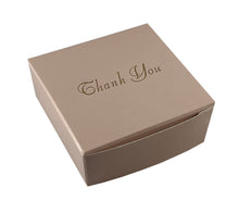 Load image into Gallery viewer, "Thank You" Top opening tapered Truffle boxes for 4 chocolate truffles (Packs of 10)