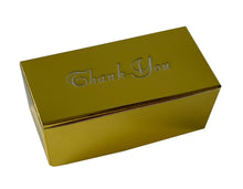Load image into Gallery viewer, "Thank You" Top opening tapered Truffle boxes for 2 chocolate truffles (Packs of 10)