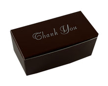 Load image into Gallery viewer, "Thank You" Top opening tapered Truffle boxes for 2 chocolate truffles (Packs of 10)