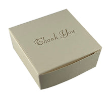 Load image into Gallery viewer, "Thank You" Top opening tapered Truffle boxes for 4 chocolate truffles (Packs of 10)