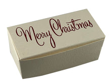 Load image into Gallery viewer, Merry Christmas Top opening tapered Truffle boxes for 2 chocolate truffles (Packs of 10)
