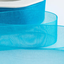 Load image into Gallery viewer, Woven edge Organza Ribbon 25 metre rolls