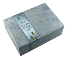 Load image into Gallery viewer, AB9 - Marble Design Mithai Boxes Personalized Suitable for 1/2kg of sweets 1st Lohri design
