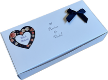 Load image into Gallery viewer, AA8 - White Mithai Boxes Personalized Suitable for 1kg of sweets Nikkah Mubarak
