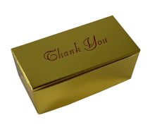 Load image into Gallery viewer, &quot;Thank You&quot; Top opening tapered Truffle boxes for 2 chocolate truffles (Packs of 10)
