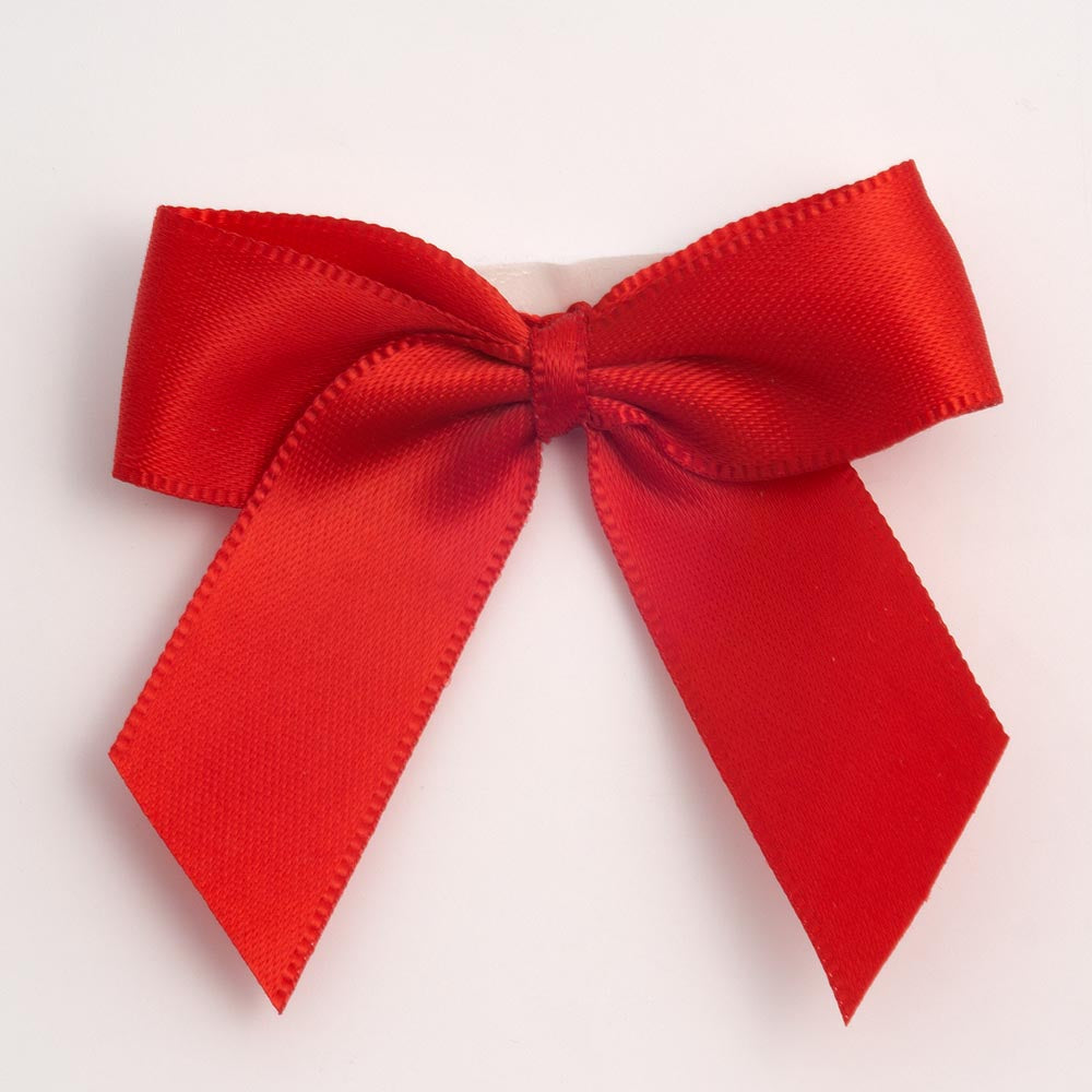 Double faced Satin Ribbon 5cm Self adhesive bows (Pack of 12)