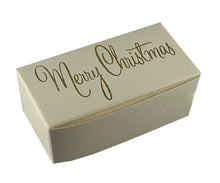 Load image into Gallery viewer, Merry Christmas Top opening tapered Truffle boxes for 2 chocolate truffles (Packs of 10)
