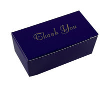 Load image into Gallery viewer, &quot;Thank You&quot; Top opening tapered Truffle boxes for 2 chocolate truffles (Packs of 10)
