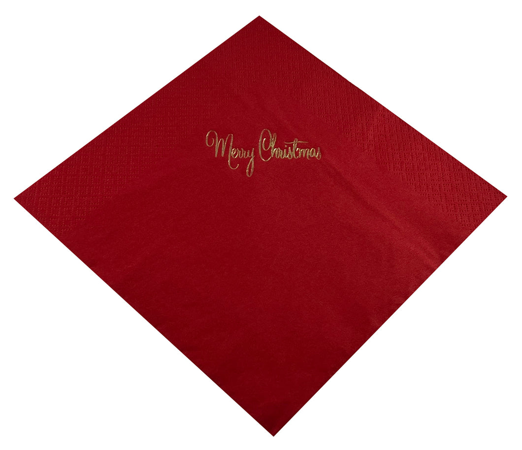 Merry Christmas 3 Ply Paper Napkins (Packs of 10)