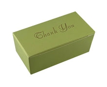 Load image into Gallery viewer, &quot;Thank You&quot; Top opening tapered Truffle boxes for 2 chocolate truffles (Packs of 10)
