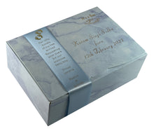 Load image into Gallery viewer, AB2 - Marble Design Mithai Boxes Personalized Suitable for 1/2kg of sweets for Baby Birth
