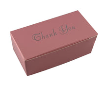 Load image into Gallery viewer, &quot;Thank You&quot; Top opening tapered Truffle boxes for 2 chocolate truffles (Packs of 10)
