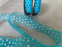 Load image into Gallery viewer, Dotty Woven edge Organza Ribbon 23mm wide x 25 metre rolls
