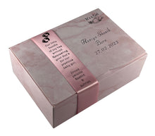 Load image into Gallery viewer, AB2 - Marble Design Mithai Boxes Personalized Suitable for 1/2kg of sweets for Baby Birth
