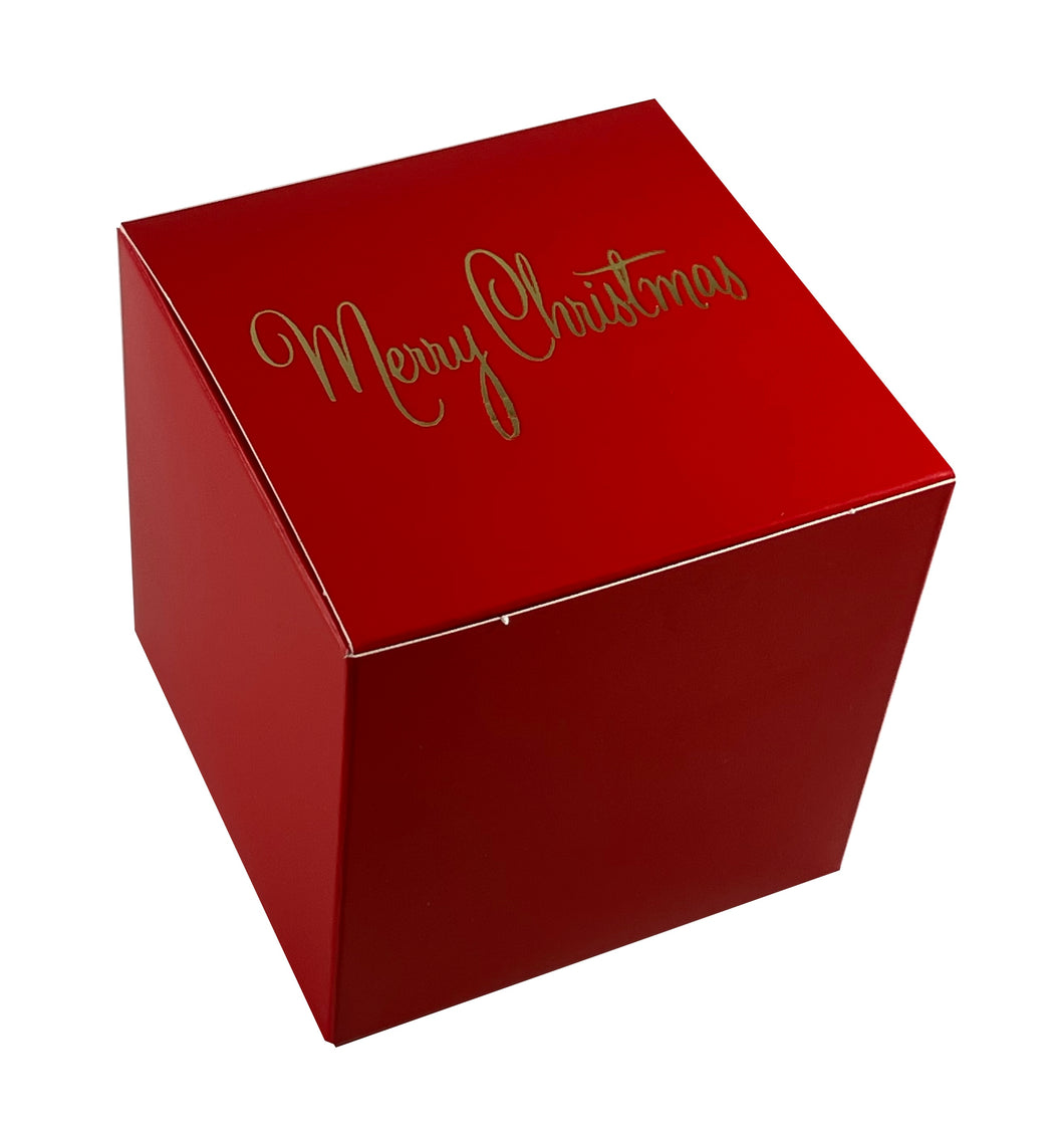 Merry Christmas Single Cupcake boxes with inserts (Packs of 10)