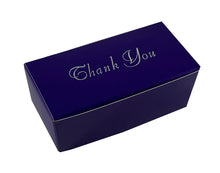 Load image into Gallery viewer, &quot;Thank You&quot; Top opening tapered Truffle boxes for 2 chocolate truffles (Packs of 10)
