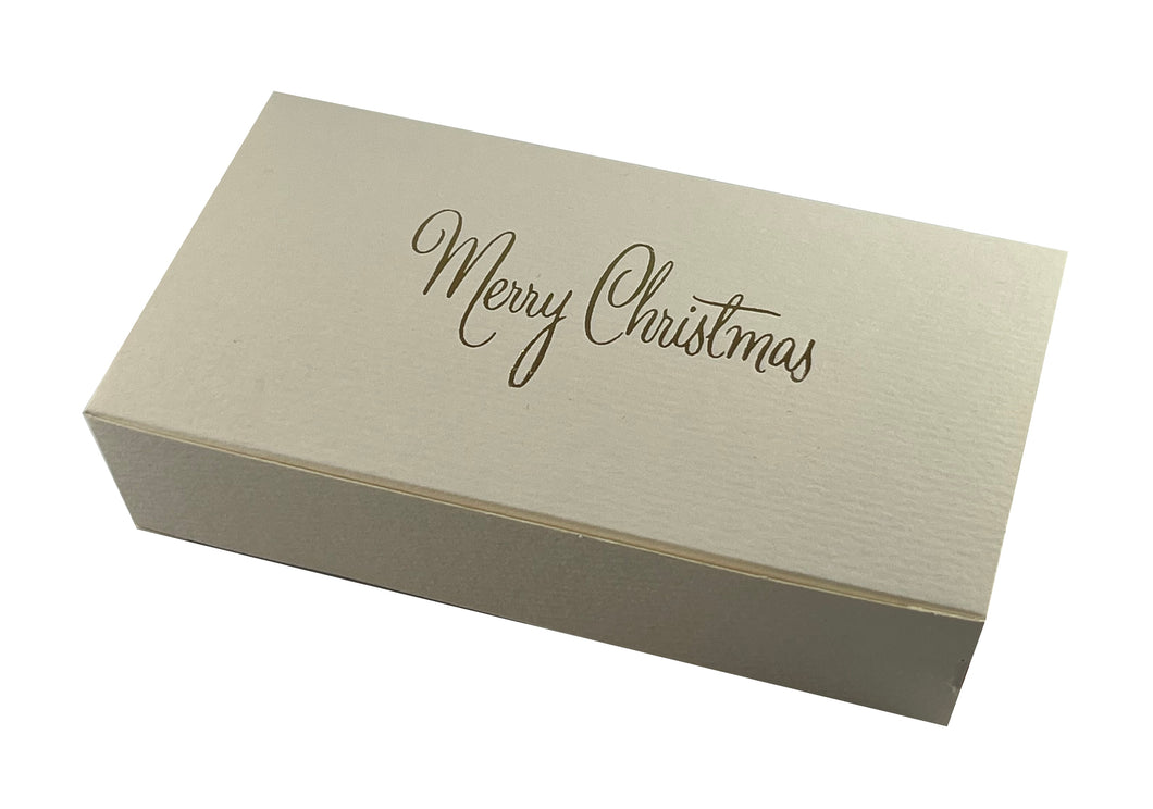 Merry Christmas Ballotin Top opening tapered Truffle boxes for 8 chocolate truffles (Pack of 10)