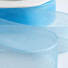 Load image into Gallery viewer, Woven edge Organza Ribbon 25 metre rolls
