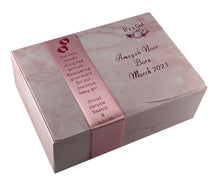 Load image into Gallery viewer, AB2 - Marble Design Mithai Boxes Personalized Suitable for 1/2kg of sweets for Baby Birth
