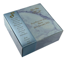Load image into Gallery viewer, AC2 - Marble Design Mithai Boxes Personalized Suitable for 1/4kg of sweets for Baby Birth
