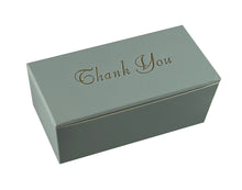 Load image into Gallery viewer, &quot;Thank You&quot; Top opening tapered Truffle boxes for 2 chocolate truffles (Packs of 10)
