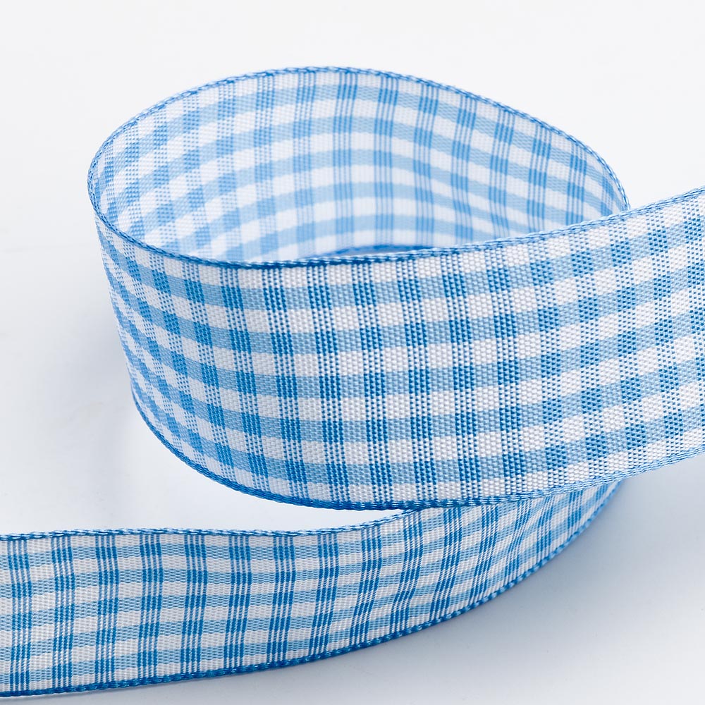 Gingham Ribbon 23mm wide x 25 metre rolls