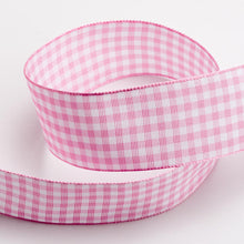 Load image into Gallery viewer, Gingham Ribbon 23mm wide x 25 metre rolls
